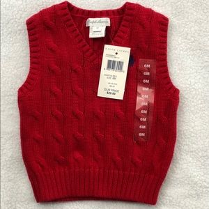Red Ralph Lauren Sweater Vest